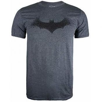 DC Comics Men's Batman Bat Logo Dark Heather T-Shirt