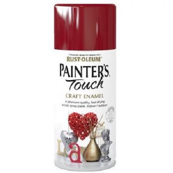 X1 Rust-Oleum Painter's Touch Craft Enamel Spray Paint Red Balmoral Gloss 150ml