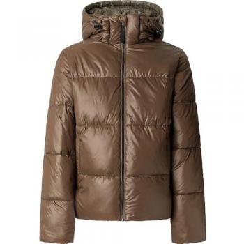 Pepe Jeans Sussy : doudoune à capuche marron, 1/2 longueur