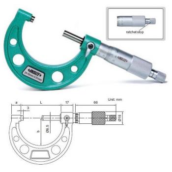 Insize 3203‑50A: Micrómetro Externo