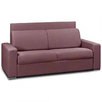 Couchée Italienne Express 4 Places Lattes 160 cm Matelas 16 cm Tête de Lit Bouchon Cuir Vachette Bordeaux