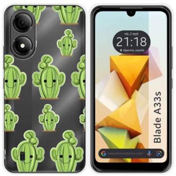 Funda Silicona Zte Blade A33s con Diseño de Cactus