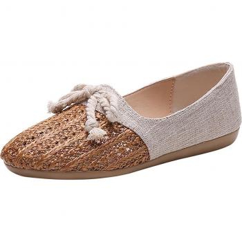 Cañón Mocasín Natural Plano para Señoras