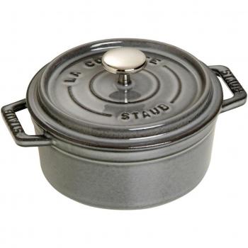 Staub Grey 7.09” Cocotte – Two‑Hand Cast Pot