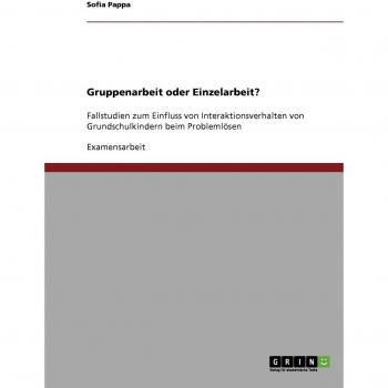 Gruppenarbeit oder Einzelarbeit?