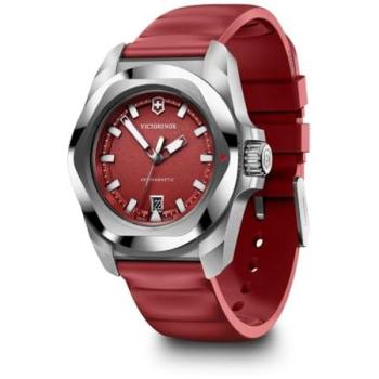 VictorinoX Rood Inox Herenklok 41mm met Zwitsers Band