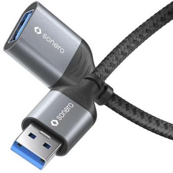 Conector USB 3.0 3 metros, tipo A a enchufe estándar, modelo SONERO SON SPC-U055-030
