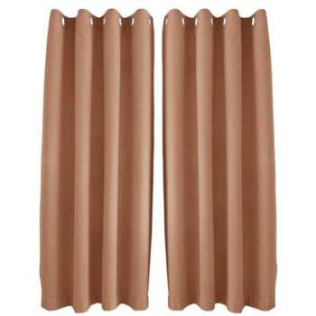 Premium Burnt Orange Eyelet Curtains – 120 cm Width × 160 cm Drop (2 Pieces)
