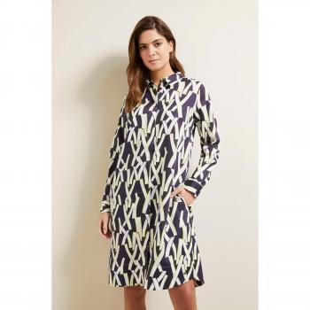 Bugatti Damen Blusenkleid, marinefarben mit Taschen