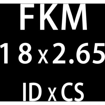 Anillo tórico de goma flúor negro FKM, 2.65 mm, ID 15.5/16/17/18/19/20 mm, 10 unidades por lote
