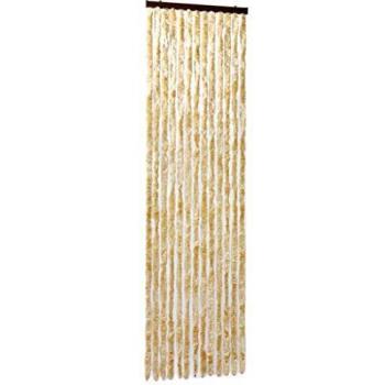 Beige 56x185 cm Chenille Bug Screen Curtain