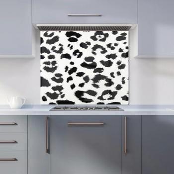 Black Leopard Print Kitchen Splashback
