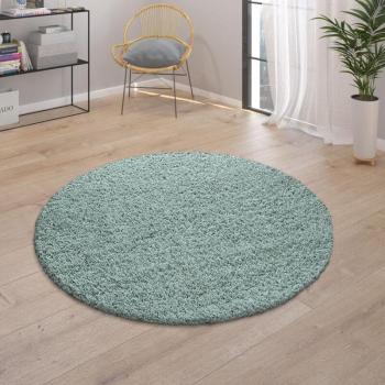 Tappeto Accogliente a Pelo Alto – 70x250 cm in Blu Turchese