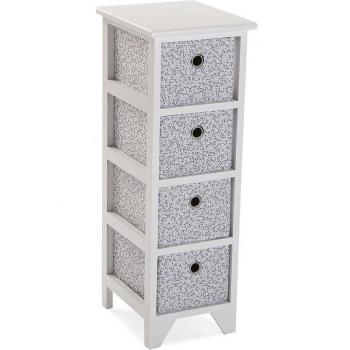 Schubladenschrank Versa Oxford in Weiß (30 x 72 x 25 cm)