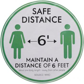 Sticker anti-distanciation pour espace public