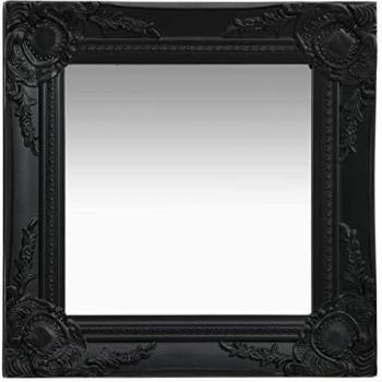 40x40 cm Black Baroque Wall Mirror vidaXL