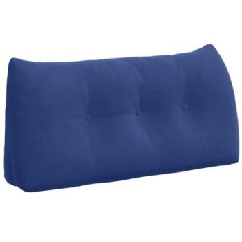 VidaXL Velvet Back Pillow – Police Blue, 100 × 24 × 50 cm