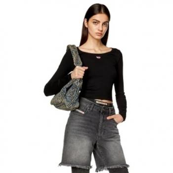 Manchette Diesel Longue T-shirt Broderie Noir L