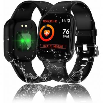 Montre Connectée Tipmant Étanche IP68, Bracelet Intégré, Cardio et Podomètre
