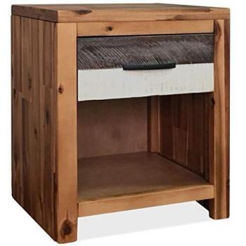 VidaXL Solid Wood Bedside Table 15.7x11.8x18.9