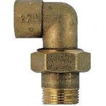 Coude laiton Fer/Cuivre à souder 26x34 mm Ø28 mm