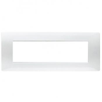 Urmet Placca 7 Moduli, Flexa, Tecnopolimero, Bianco Ghiaccio 11807.BG