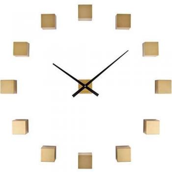 Gold Lackierte Karlsson Wanduhr – Kubisches DIY-Design, 41 cm