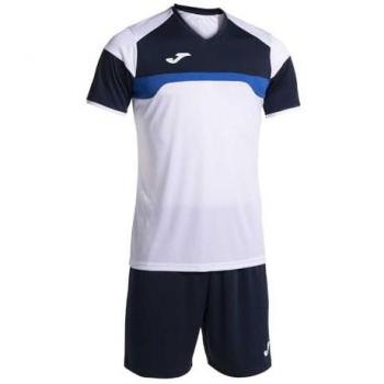 Joma Ensemble Danubio III à manches courtes, blanc/bleu marine, 12-14 ans garçon/fille