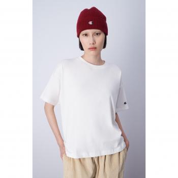 Weißes C-Logo-Baumwoll-T-Shirt im Minimalstil
