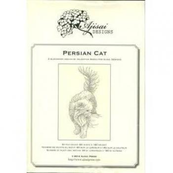 Persian cat. Blackwork design