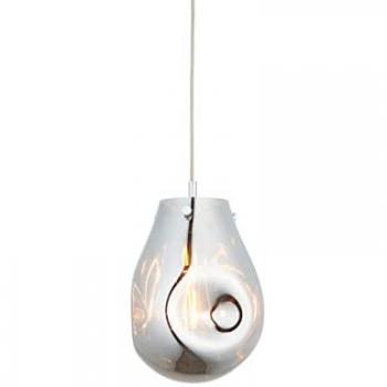 Merano Perugia Dimmable Chrome Metallic Glass Pendant Lamp