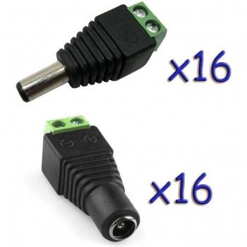 DC Energie Stecker Set für 16CH CCTV
