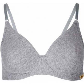 Comazo Damen BH mit Bügel Bio-Baumwolle grau Melange Gr. 80B