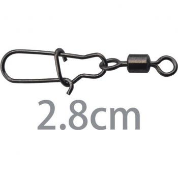 WDAIREN 50pcs Fishing Tackle Rolling Swivel with Snap