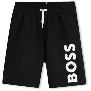 BOSS Logo Bade-Shorts Kind – Schwarz, 16Jahre