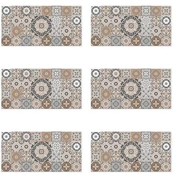 LUPIA – Set decorativo 6 pannelli 50x100 cm, superficie modulare, tono AZULEJOS MIX