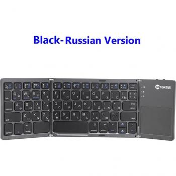 Rechargeable Portable Bluetooth Keyboard with Touchpad for iOS, Android, Windows, iPad, and Tablet