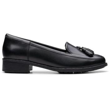 Clarks Women's Havisham Edge Black Leather Loafer Shoes – Size 5.5 (Wide)
