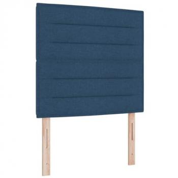 Lit coffre en tissu bleu 100x200 cm avec matelas vidaXL