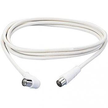 POLYPOOL CAVO ANTENNA 1.5MT BIANCO M/M, 1 spina assiale e 1 spina a 90°, passo Ø 9,5mm