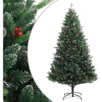 VidaXL Artificial Hinged Christmas Tree with Red Berries 70.9
