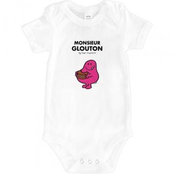 Body Monsieur Glouton 3/6 meses Color Blanco