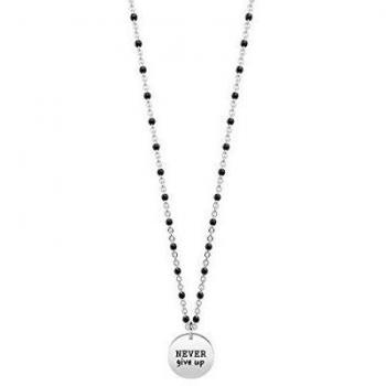 Collana Never Give Up in acciaio 316L con incisione Tenacia di Kidult Life