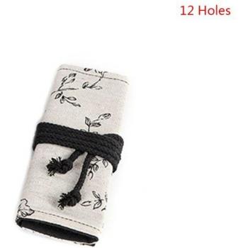 Peony 12-Hole Canvas Pencil Bag