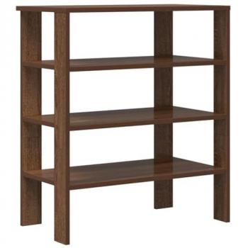 Caja de Almacenamiento para Zapatos Madera Ingeniería Marrón Roble 61x32x70 cm