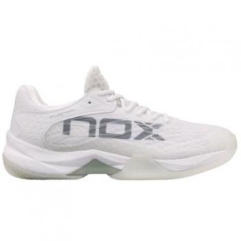 Nox AT10 Lux Padel Shoes: White-Grey Edition, EU 46