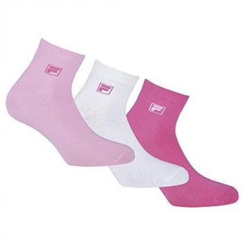 Kurzsocken FILA UNISEX QUARTER PLAIN – Damen, Gr. 39-42, pink panther, Baumwollmischung
