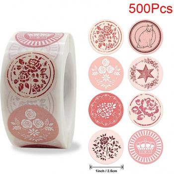 Handmade Floral Seal Labels for Crafting (100-500 pcs)