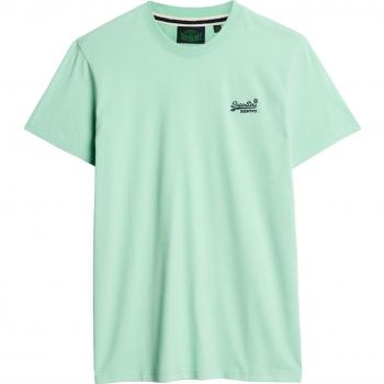 Superdry T-shirt A Maniche Corte Logo Vintage Ricamato Verde Chiaro XL