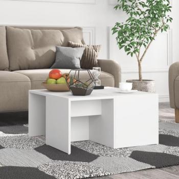 Pacote Mesa Central VidaXL 4 Peças Contraplacado Branca 33x33x33 cm